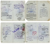 Sammy Davis, Jr. Twice-Signed Passport Issued in 1963 -- With Dozens of Stamps Documenting His Travels Throughout the 1960s